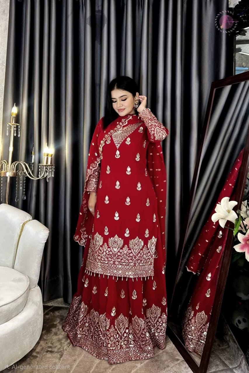 Premium Soft Jorjet Three piece