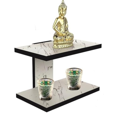 Premium Standard White Wall Shelves for Living Room - Decorative Wall Shelf Set