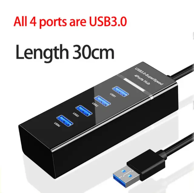 USB 4 Hub – High Speed Multiport USB Splitter for Laptop & Desktop